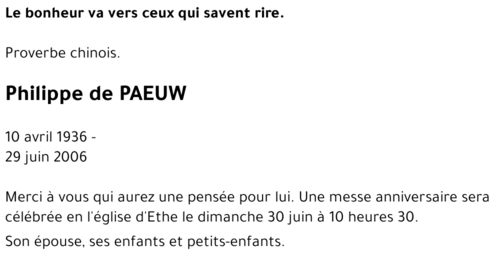 Philippe de PAEUW