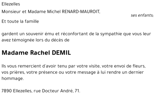 Rachel DEMIL