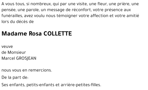 Rosa COLLETTE
