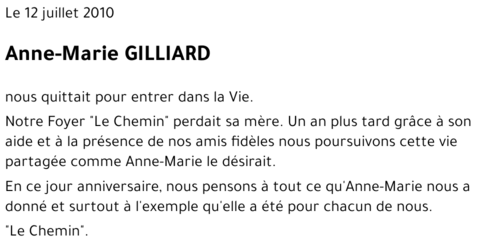 Anne-Marie GILLIARD