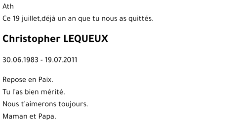 Christopher LEQUEUX