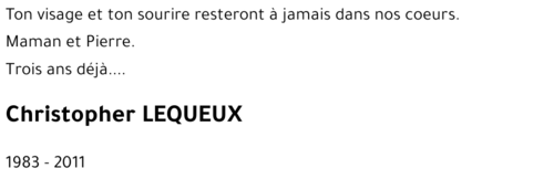 Christopher LEQUEUX