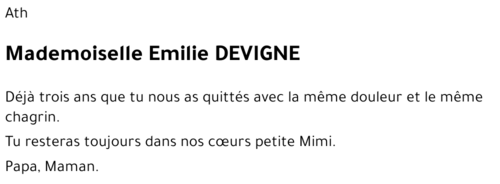 EMILIE DEVIGNE