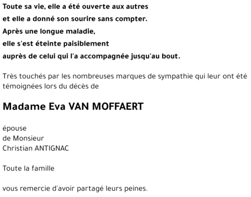Eva VAN MOFFAERT
