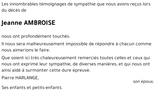 Jeanne AMBROISE