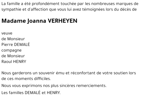 Johanna VERHEYEN