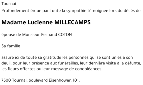 Lucienne MILLECAMPS