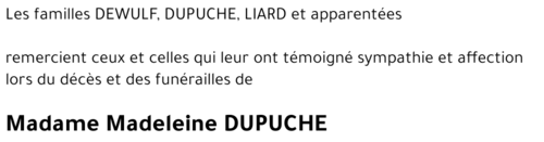 Madeleine DUPUCHE