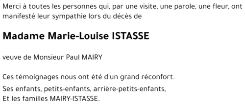 Marie-Louise ISTASSE