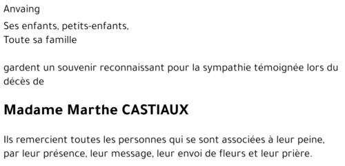 Marthe CASTIAUX