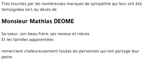 Mathias DEOME