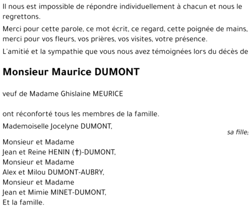 Maurice DUMONT