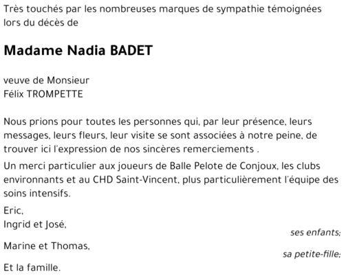 NADIA BADET