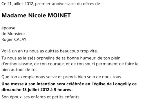 Nicole MOINET