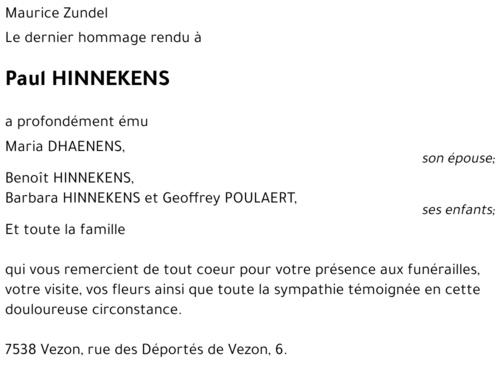 Paul HINNEKENS