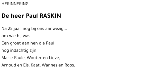 Paul RASKIN