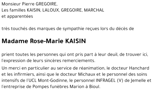 Rose-Marie KAISIN