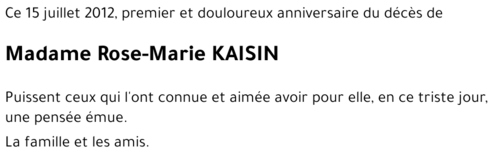 Rose-Marie KAISIN