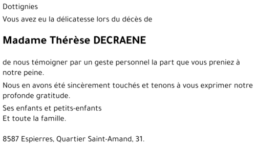 Thérèse DECRAENE