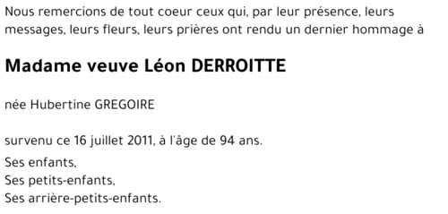 veuve Léon DERROITTE