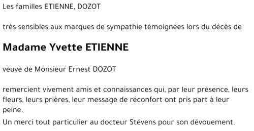 Yvette ETIENNE