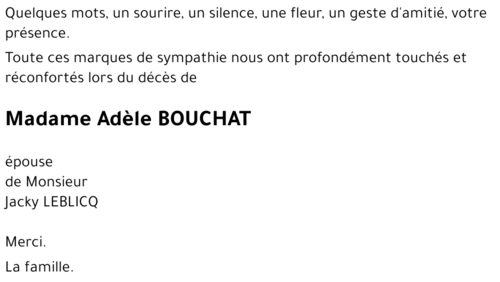 Adèle BOUCHAT
