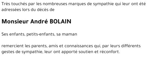 André BOLAIN