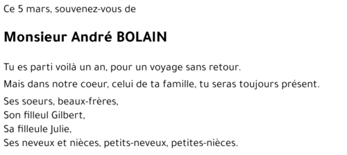 André BOLAIN