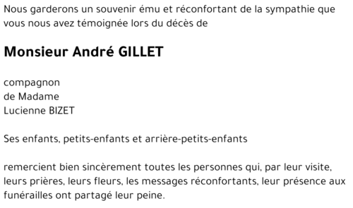 André GILLET