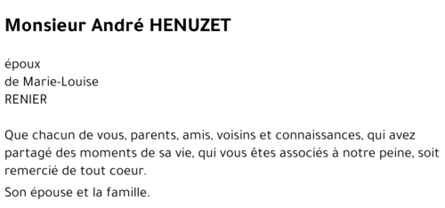André HENUZET
