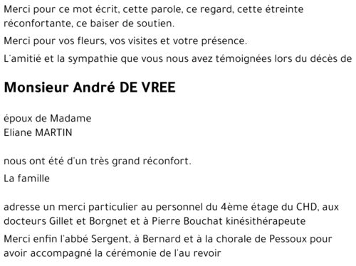 ANDREE DEVREE