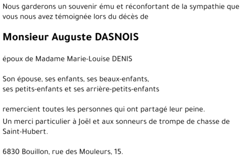 Auguste DASNOIS