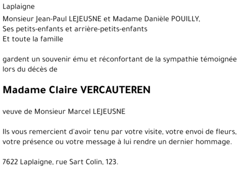 Claire VERCAUTEREN