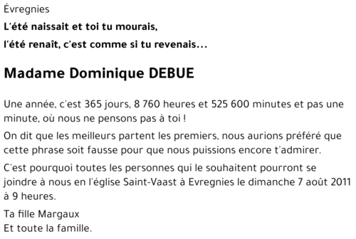 Dominique Debue