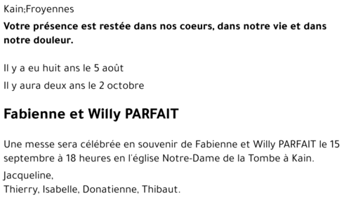 Fabienne et Willy PARFAIT