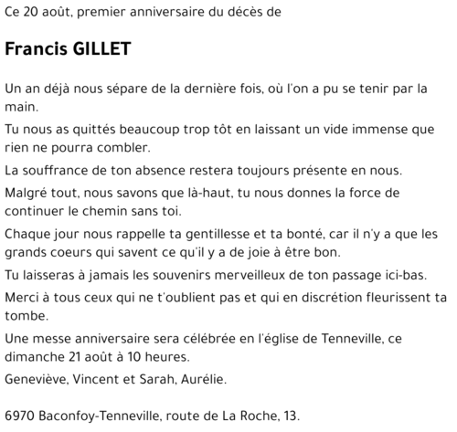 Francis GILLET