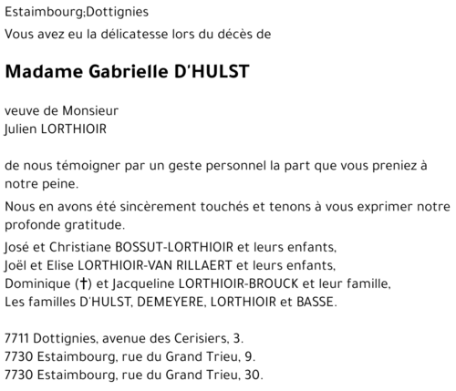 Gabrielle DHULST