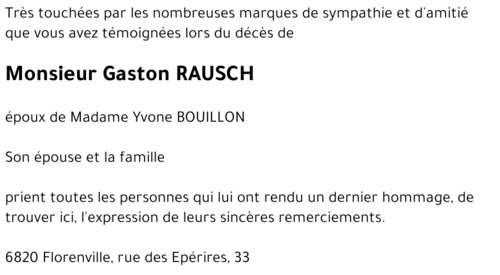 Gaston RAUSCH