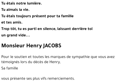 Henry JACOBS