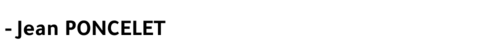 Jean PONCELET