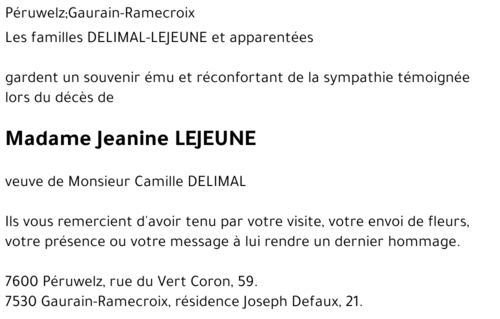 Jeanine LEJEUNE