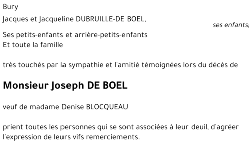 Joseph DE BOEL