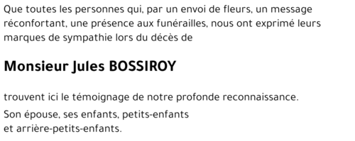 Jules BOSSIROY