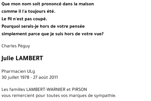 Julie LAMBERT