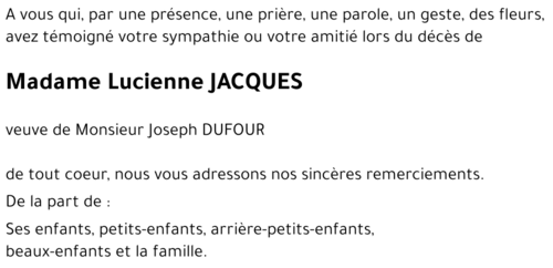 Lucienne JACQUES