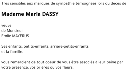 Maria DASSY