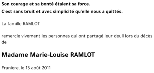 Marie-Louise RAMLOT
