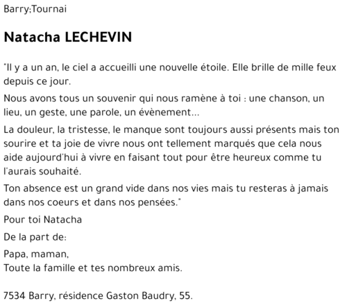 Natacha LECHEVIN