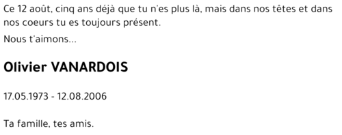 Olivier VANARDOIS