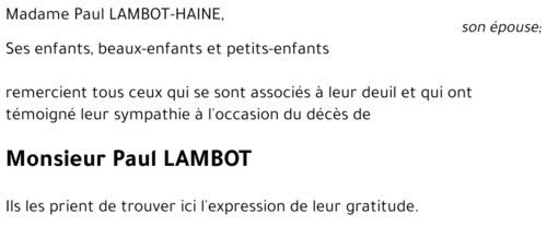 Paul LAMBOT
